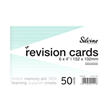 Silvine Tinted Revision Cards 6mm Ruled 152x102mm 50 Cards Blue